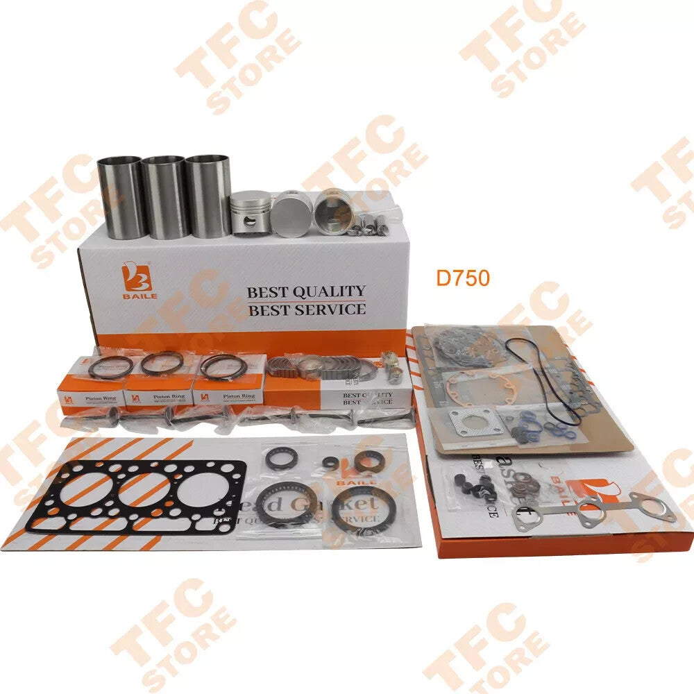 D750 Overhaul Rebuild Kit With Full Gasket Kit For Kubota Diesel engine??
