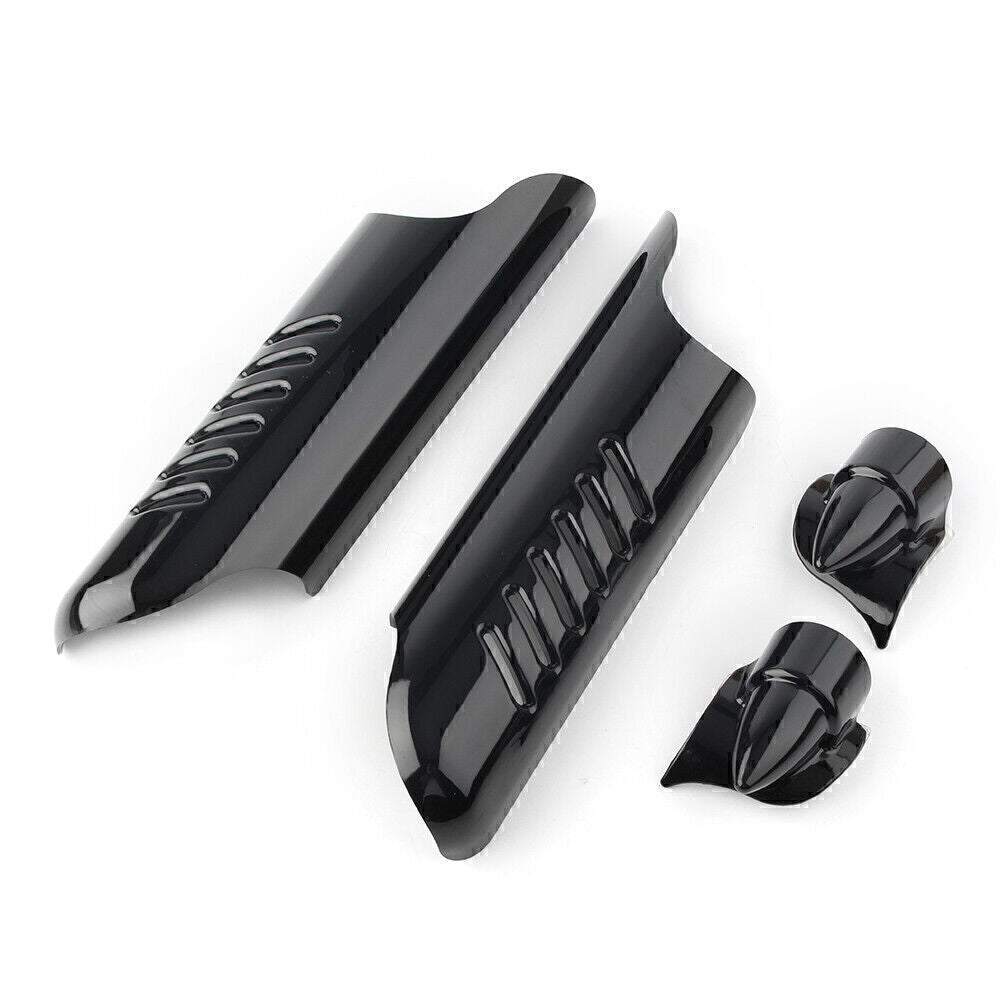for Harley Touring FLHT 00-13 Black Front Fork Lower Leg Deflectors Shield Cover Q