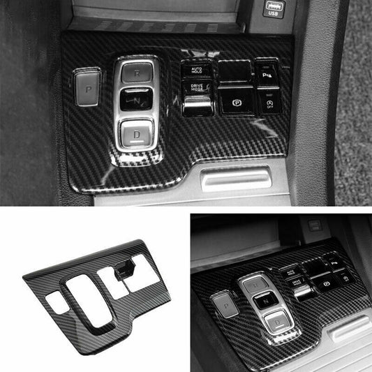 Carbon Fiber Center Gear Shift Box Panel Cover Trim for Hyundai Sonata 2020-2022