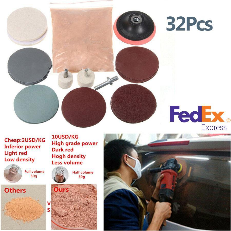New Auto Car Glass Polishing Deep Scratch Remover Kit 8 Oz Cerium Oxide Powder Q