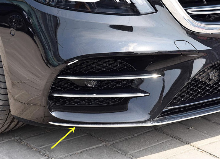 For W222 S450/560 2019-2020 Chrome Front Bumper Moulding Trim 3P B n