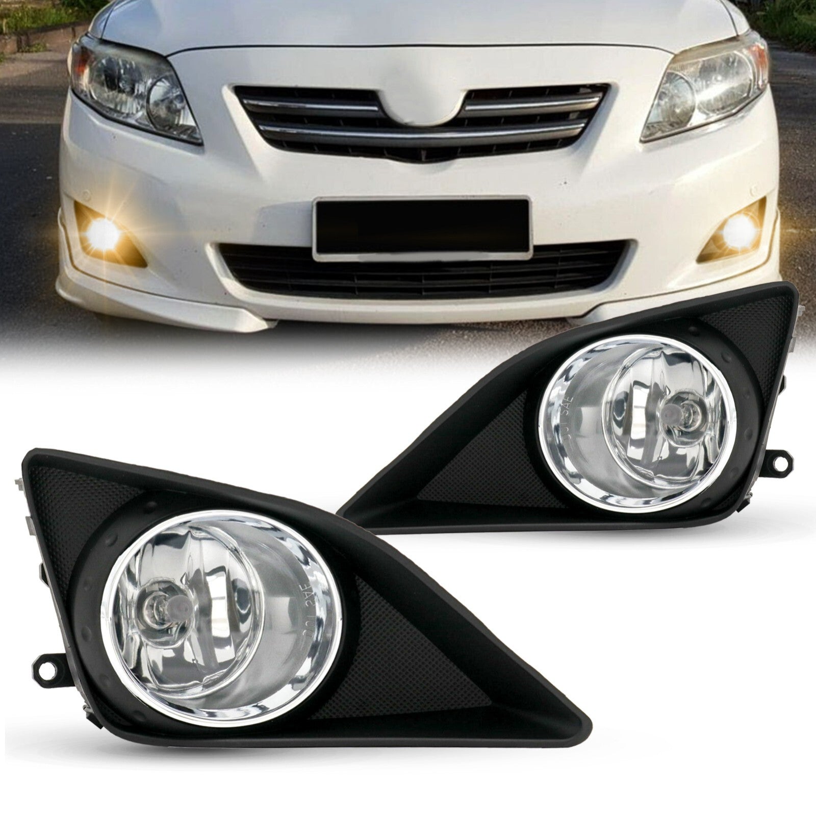 One pair of fog lights fits 2008 - 2010 for Corolla /Alt Driving Fog Lights L+R- v