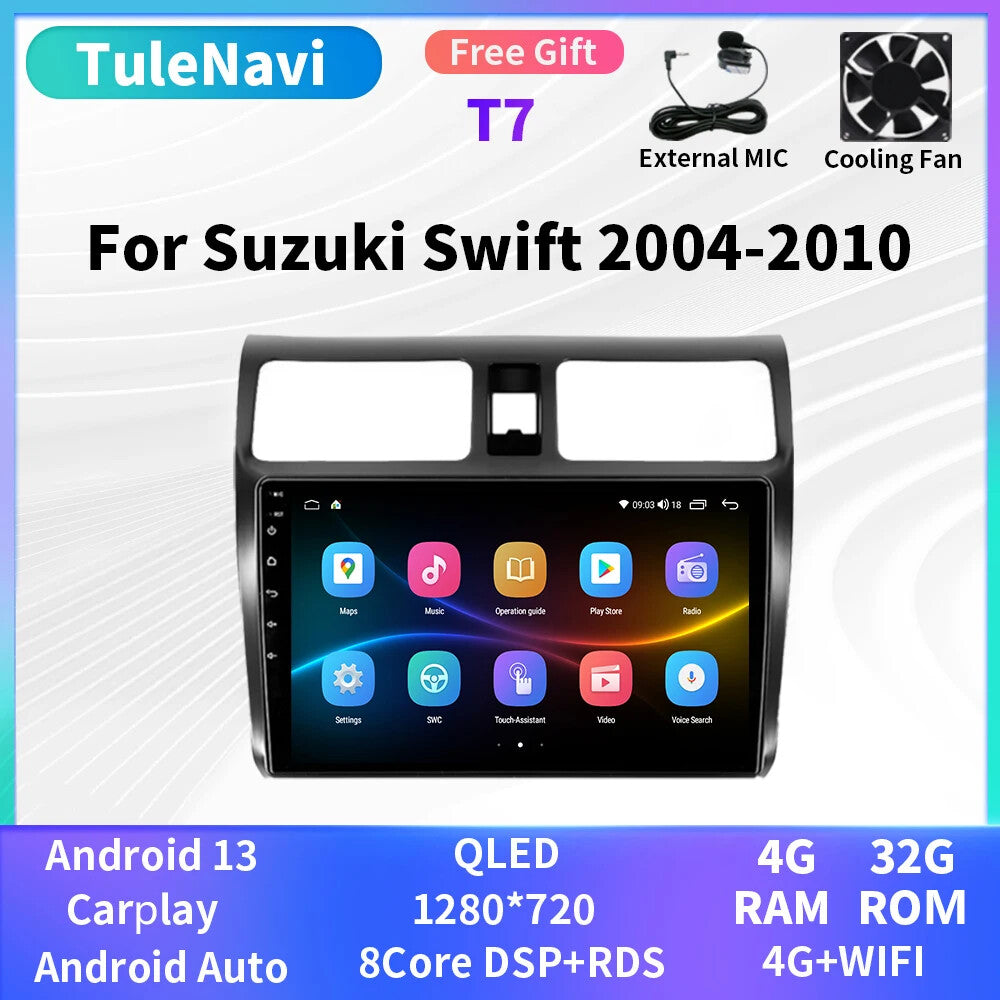 Android Auto Car Radio for Suzuki for Swift 2004-2010 Carplay GPS Navi Player Screen