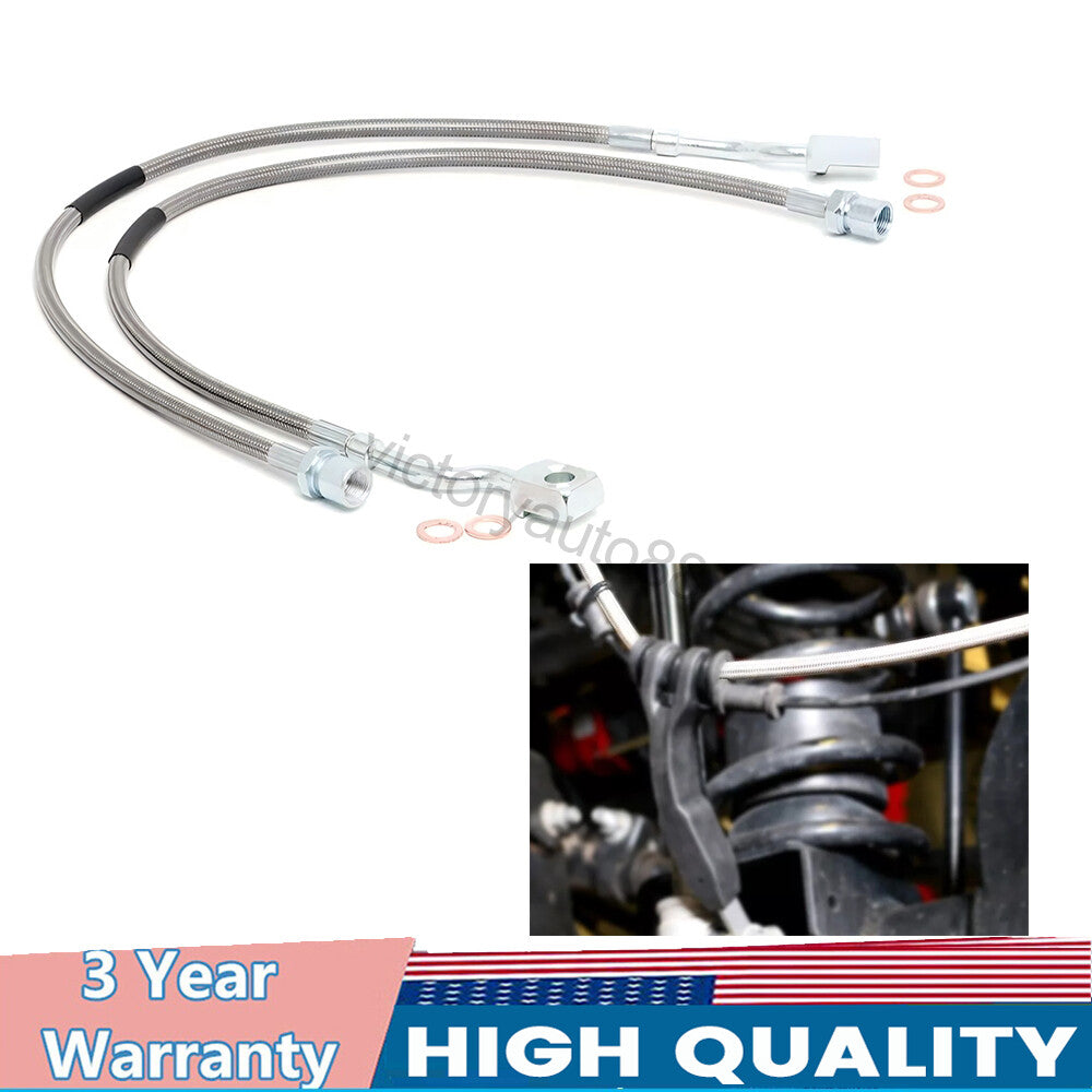 2-piece 89370 front steel extended brake cable for Chevrolet Silverado 1500 2/3500 HD