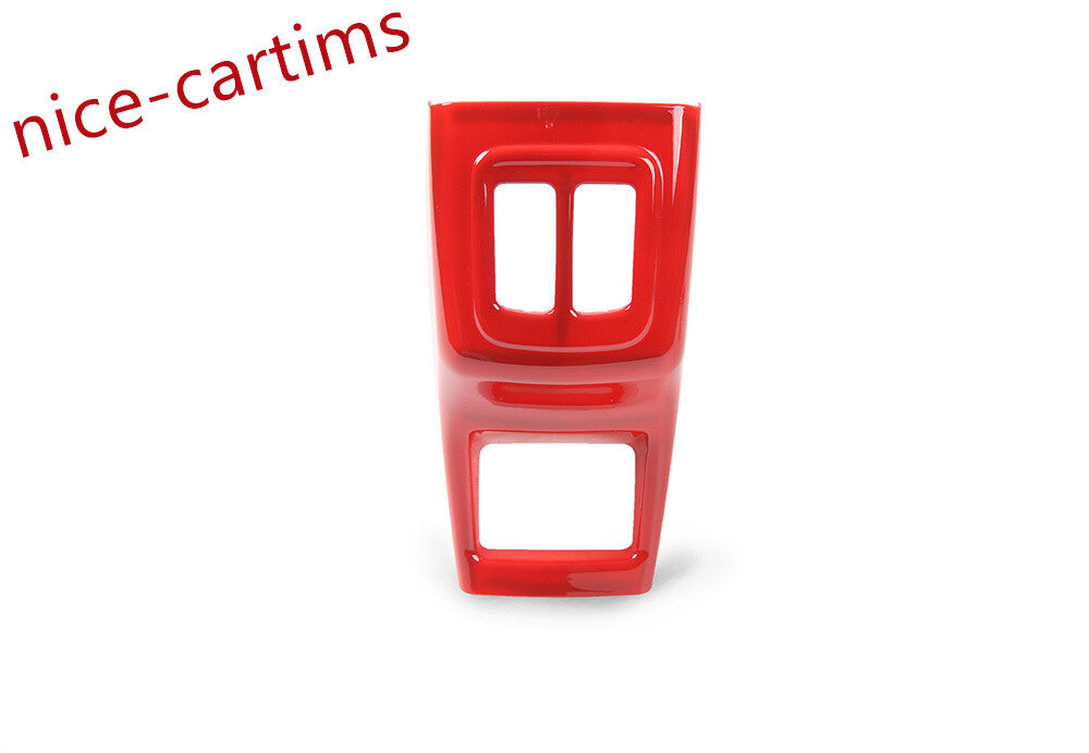 Red ABS Armrest Storage Box Rear Air Vent Outlet Cover for Jeep Compass 2017-20