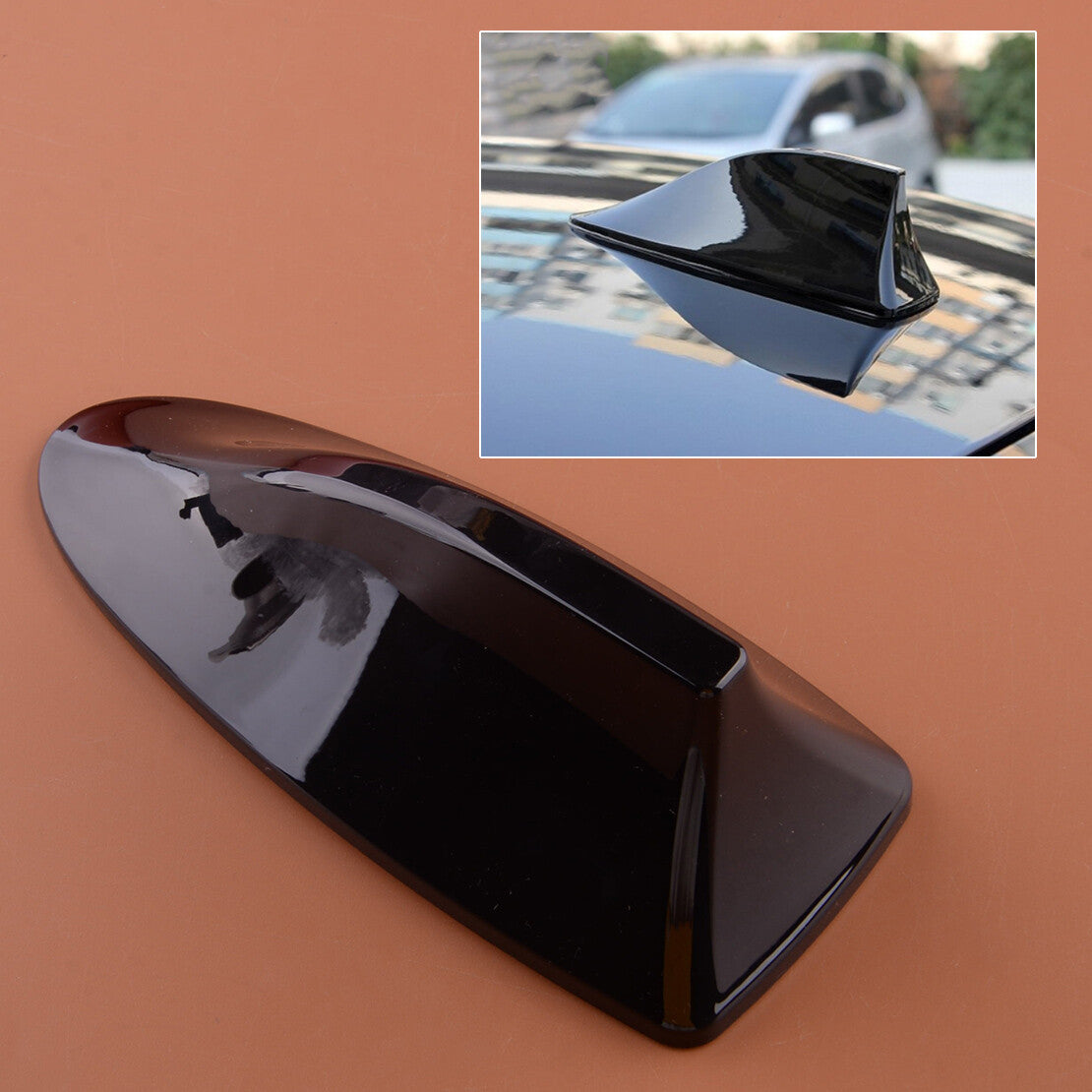 Black Shark Fin Roof Antenna Radio FM/AM Aerial Fit  for ford  Fusion Q