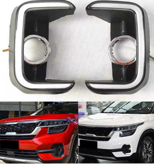 for KIA SELTOS 2020-2021 LED Fog Lamp Daytime Running Light turn signal 2PCS n