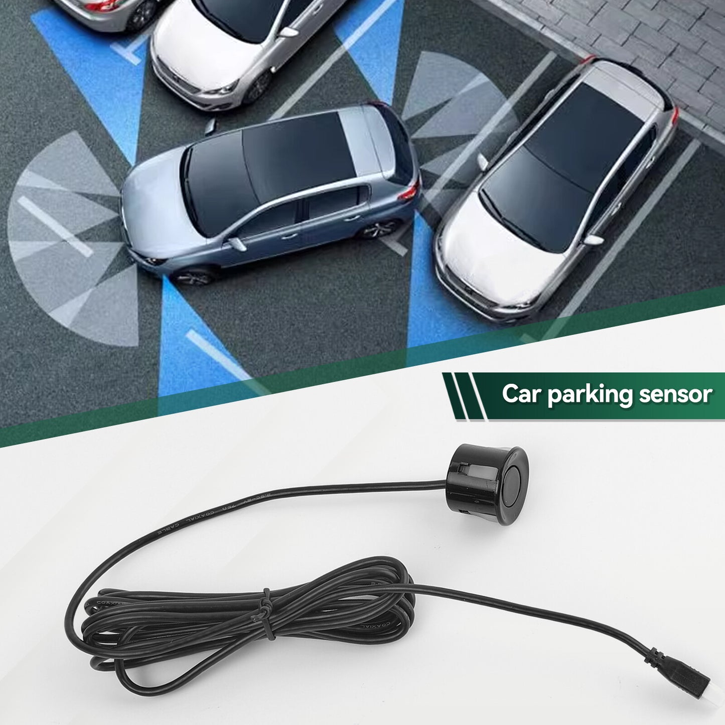 4Pcs Universal Car Parking Sensor For 22mm Sensor Monitor Reverse System - Black Q
