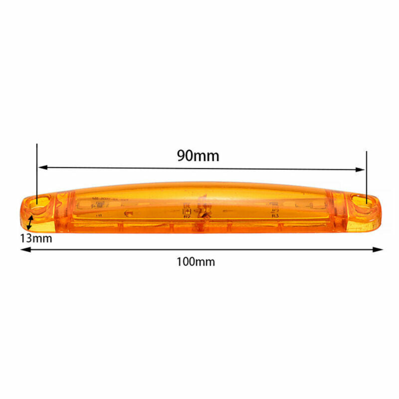 30pcs Sealed Red Amber White Side Marker Light For Truck Trailer Lorry 9 LED
