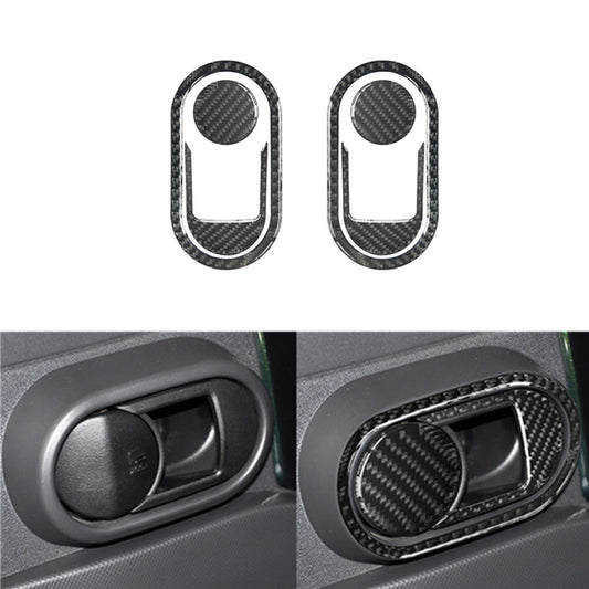 6x carbon fiber front door handle frame trim for Jeep for Wrangler 2007-2010