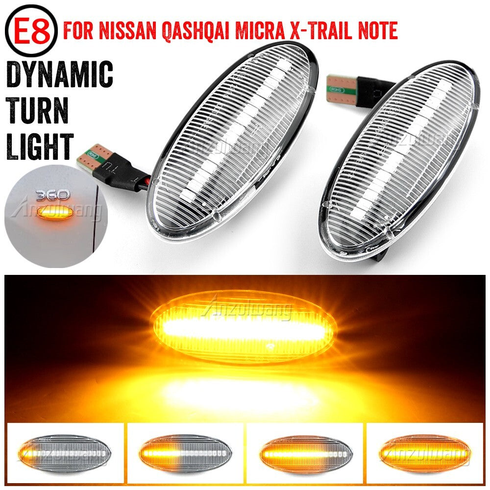 Dynamic Side Marker Turn Light for Nissan Cube Dualis Evalia Interstar Navara