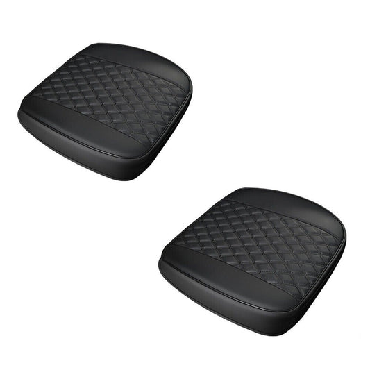 2pcs Front Car for Seat Covers PU Leather Full Surrounding Cushion Auto Parts Black n