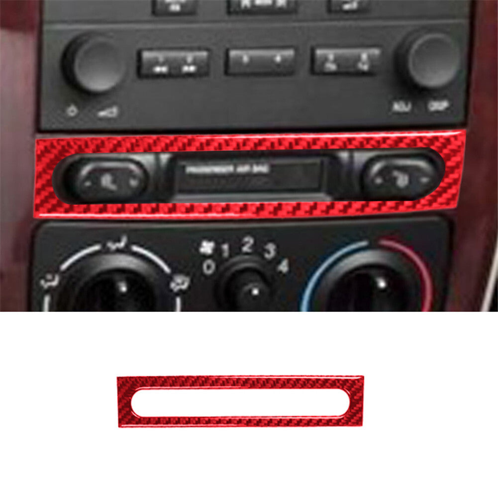 Red Carbon Fiber Temperature Display Trim Cover for Chevrolet COBALT 2005-2010
