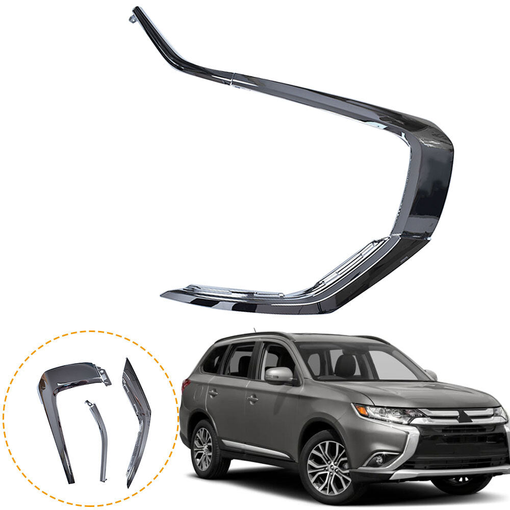 6-piece front bumper chrome molded cover trim for Outlander 2016 - 2020 n
