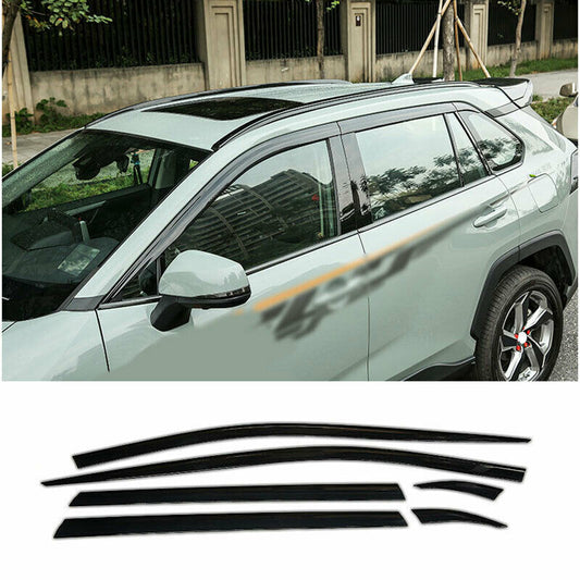For 2019-2023 for Toyota RAV4 Black Window Visor Vent Shade Deflector Guard Sun/Rain