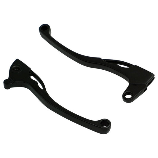 2Pcs Aluminum Black 8MM Motorcycle Handle Front Brake Lever w/ Clutch Universal Q