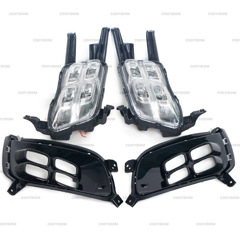 1 pair of LED fog lights, ABS, 12V DRL daytime running lights, suitable for Kia Optima K5 2014-2015