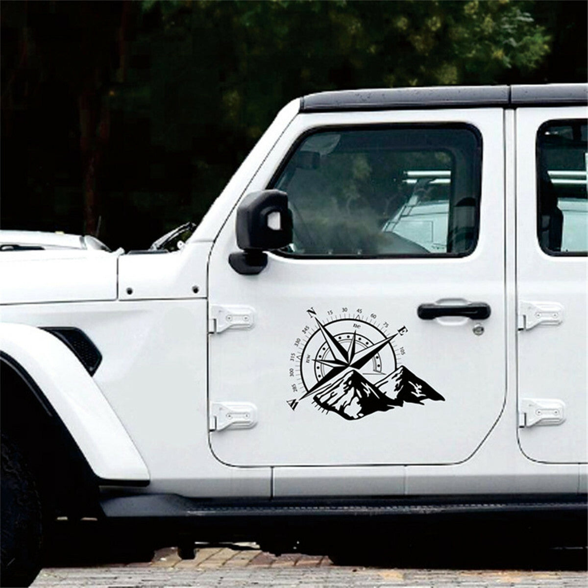 New Car Truck Accessories Vinyl Compass Decal Graphic Sticker For Body Hood