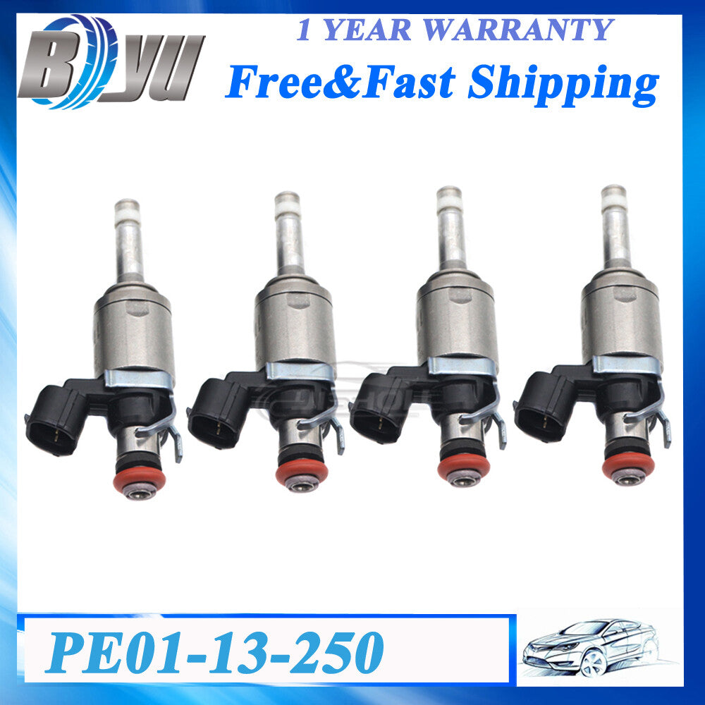 4X PE01-13-250B Fuel Injector for Mazda 3 CX-3 CX-5 MX-5 Miata 2.0L PE01-13-250C
