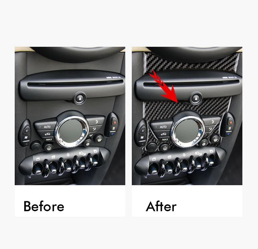 Car interior trim center control panel cover sticker for R55 R56 R57