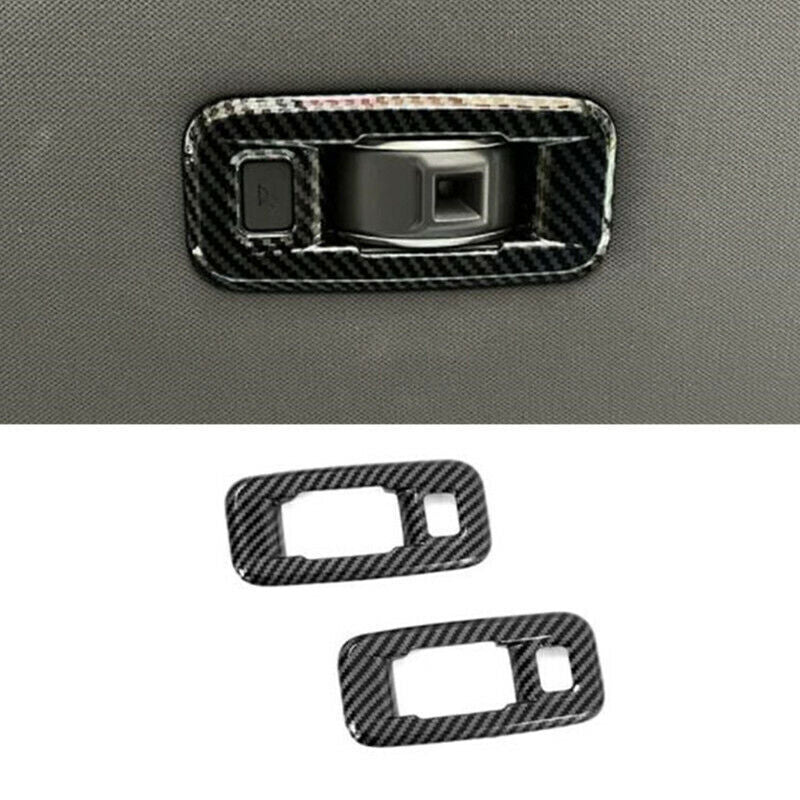 Carbon Fiber Rear Reading Light Lamp Framel Cover Trim for Toyota for Sienna 2021-24