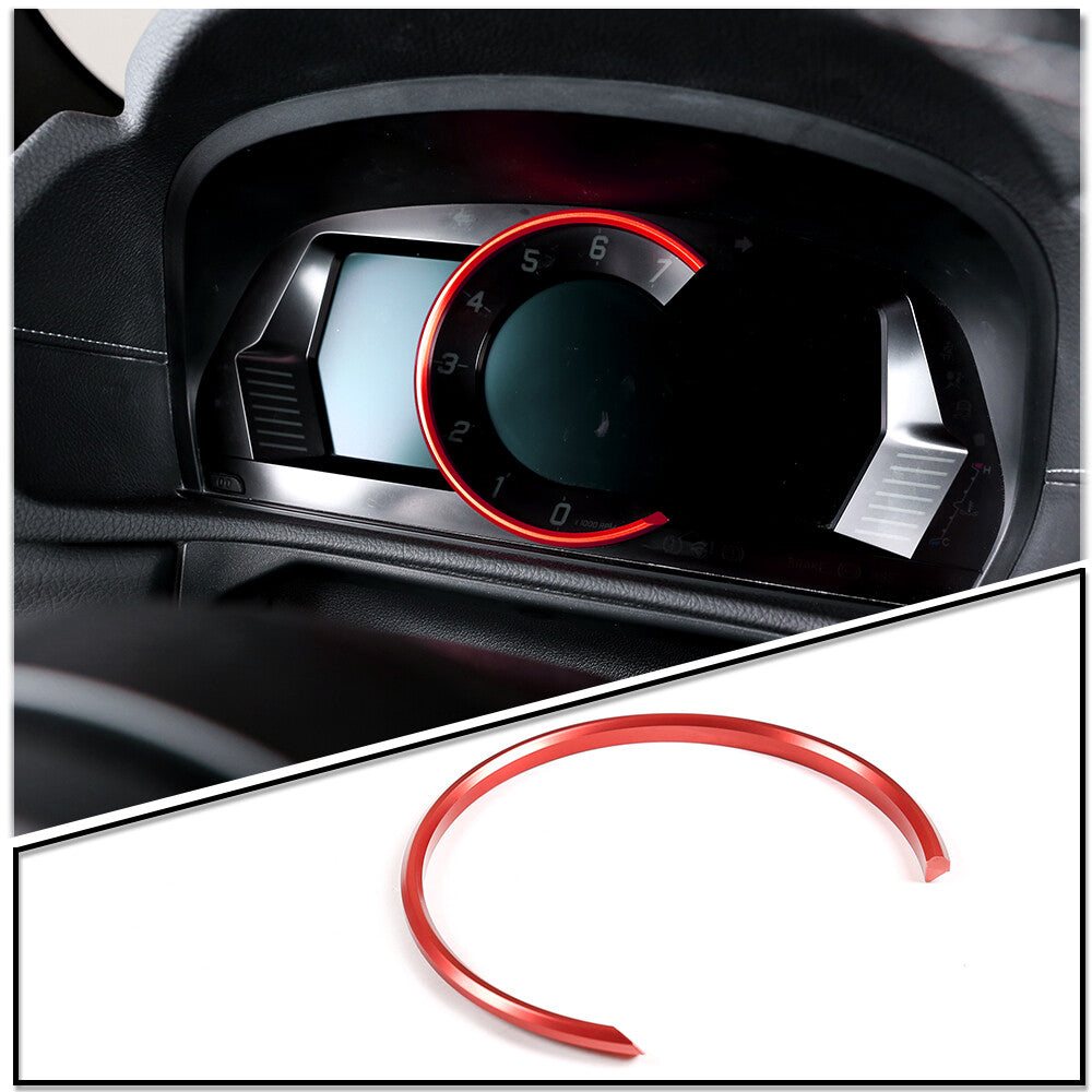 Red alloy dashboard tachometer trim ring for Supra GR A90 19-21- n