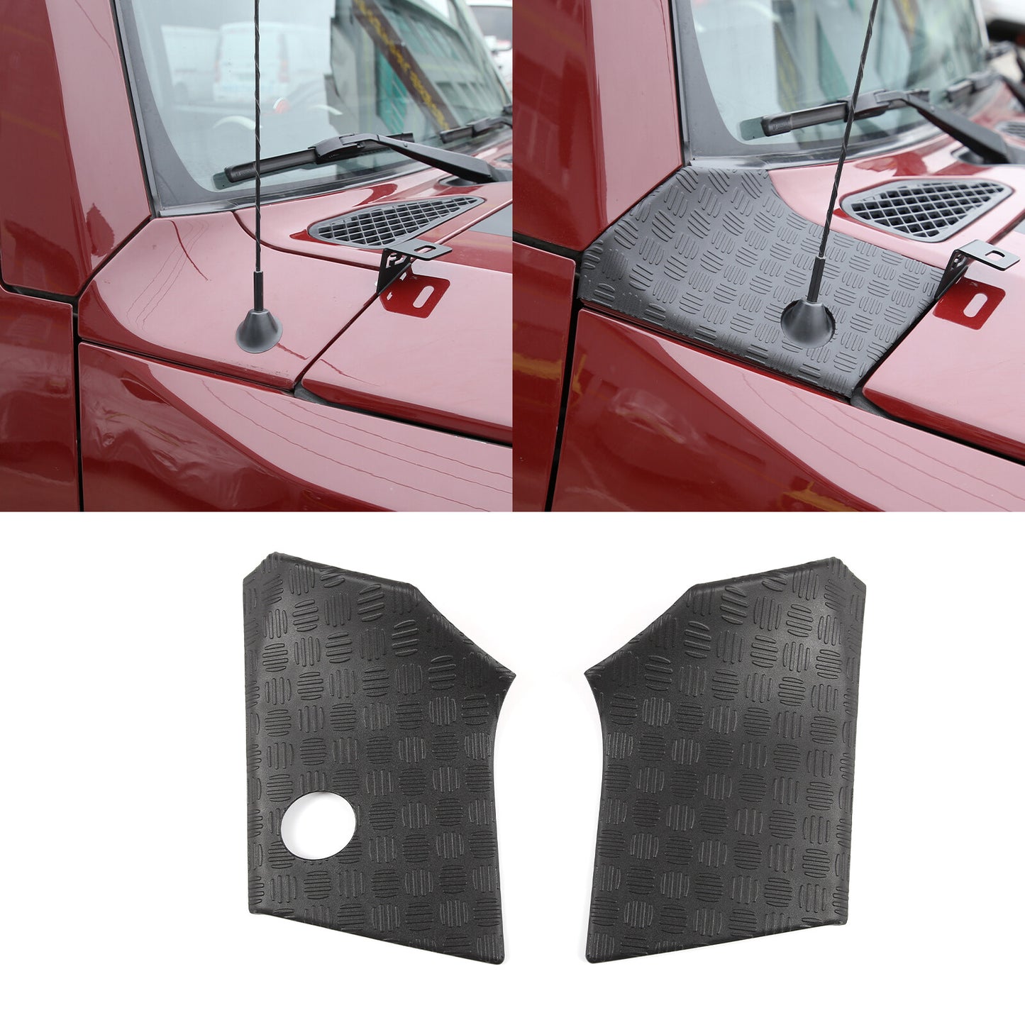 Matte Black ABS Rear Fender Vent Socket Trim for Corvette C7 2014-2018 - v