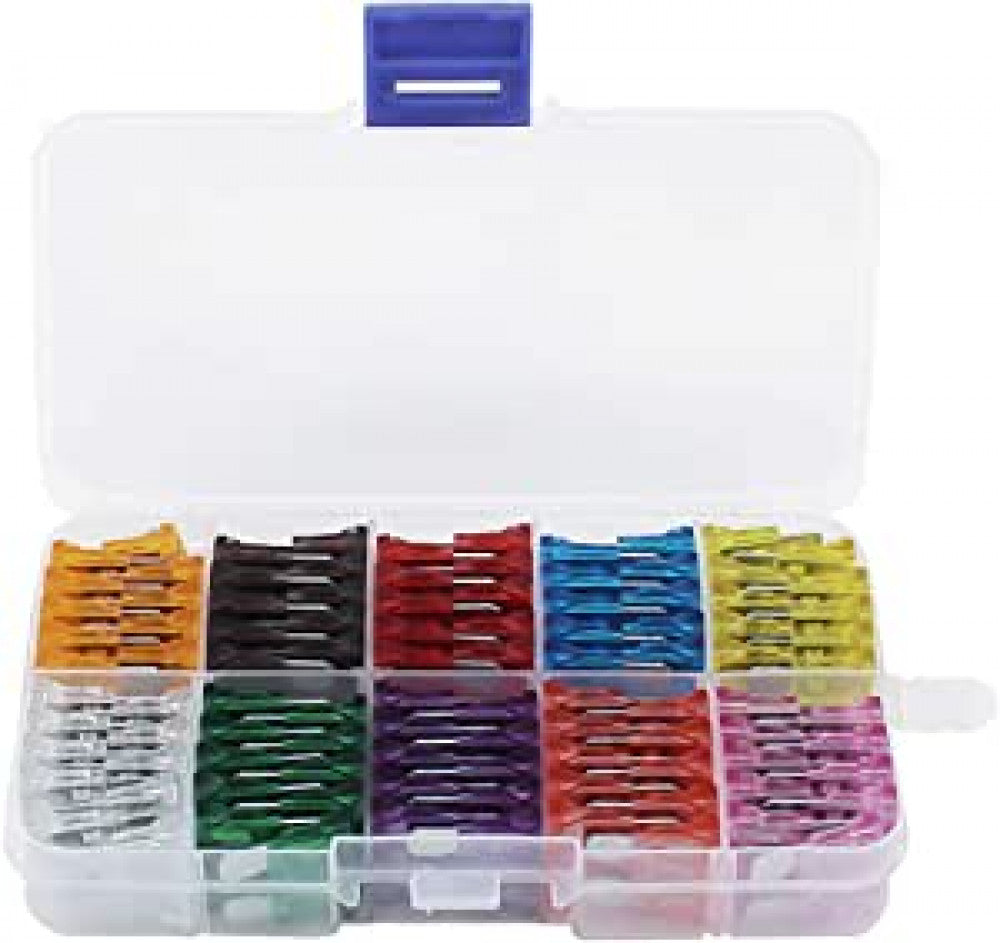 100Pcs Auto Blade Fuse Assortment Kit Car Truck Motorcycle Boat Fuses ATC ATO