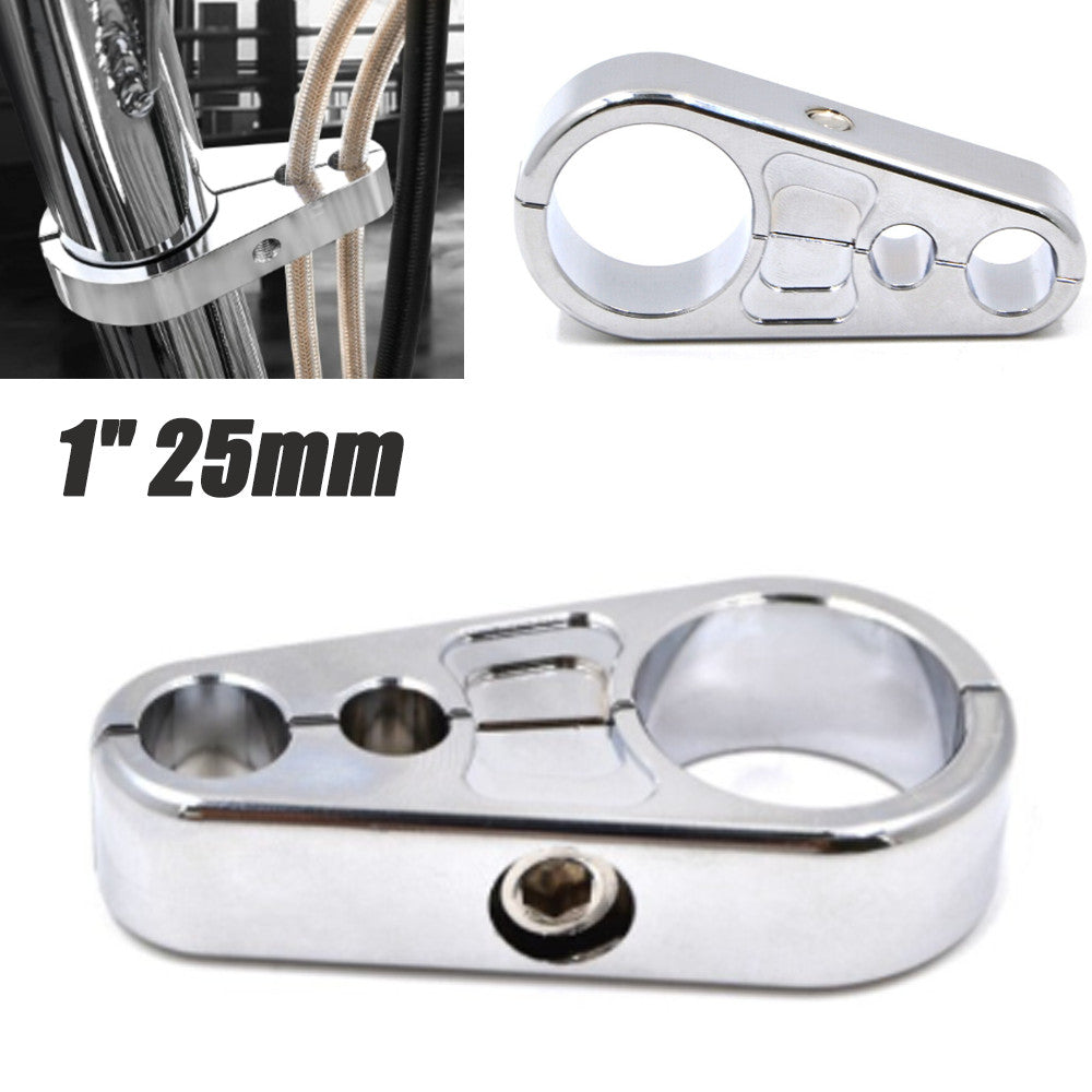 1-inch 25mm handlebar clutch throttle cable brake clamp for Harley Chrome n