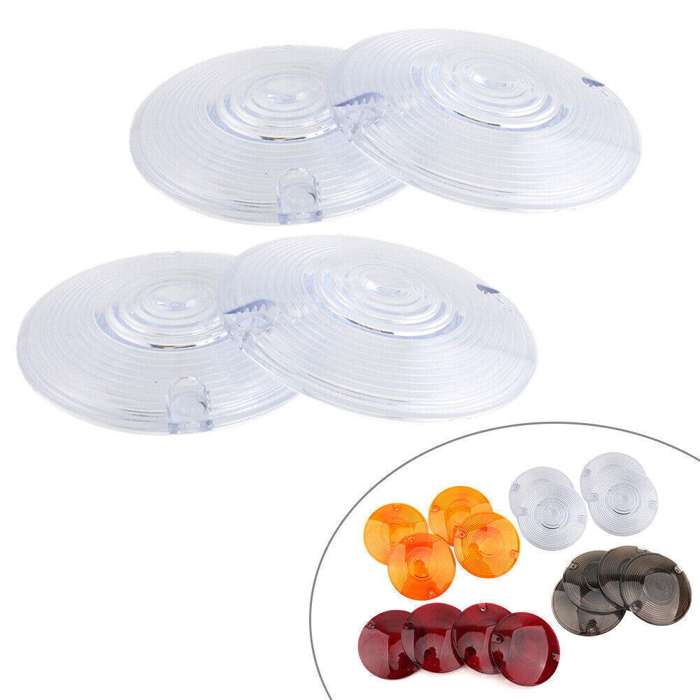 for Harley Tour Glide Classic Turn Signal Light Cover Yellow Lens Amber Bulb Q