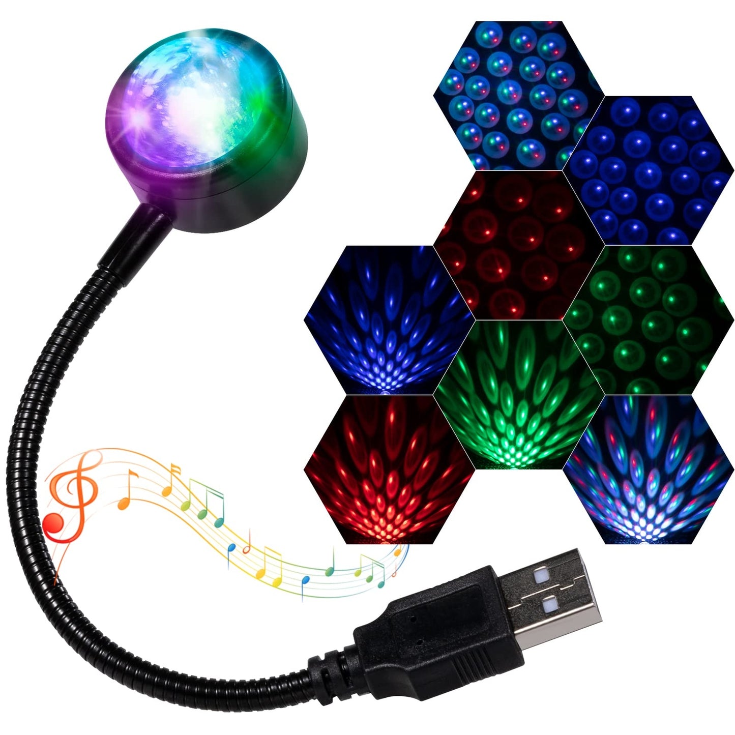 USB Car Accessories Interior Atmosphere Star Sky Lamp Ambient Night Lights