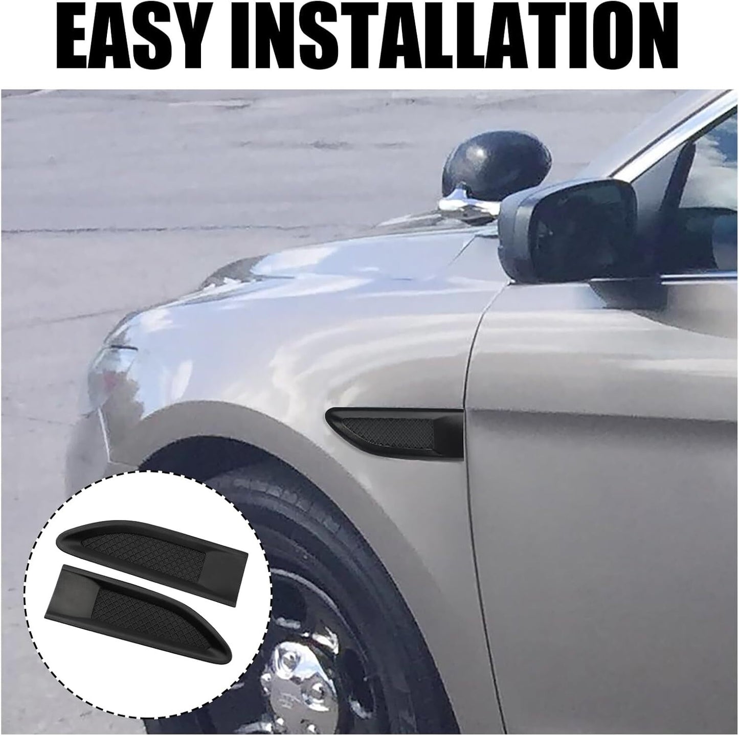 Black Front Fender Vent Molding DG1Z16178C DG1Z16178D for Ford Taurus Police