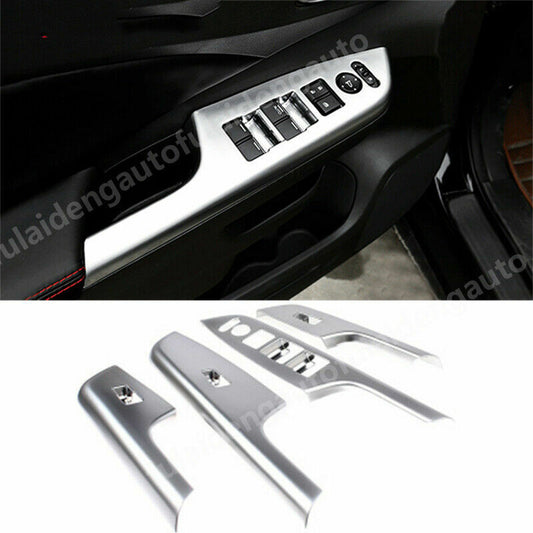 4P for Honda CRV CR-V 2012-2016 Silver Car Window Lifte Panel Switch Cover Trim