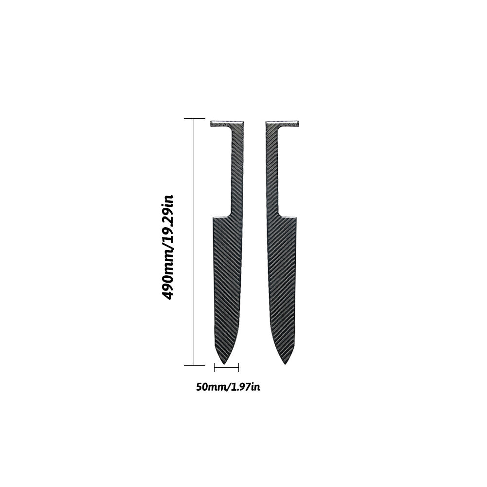 2Pcs Carbon Fiber Front Face Bumper Cover Trim For Supra A90 2019-2022 v