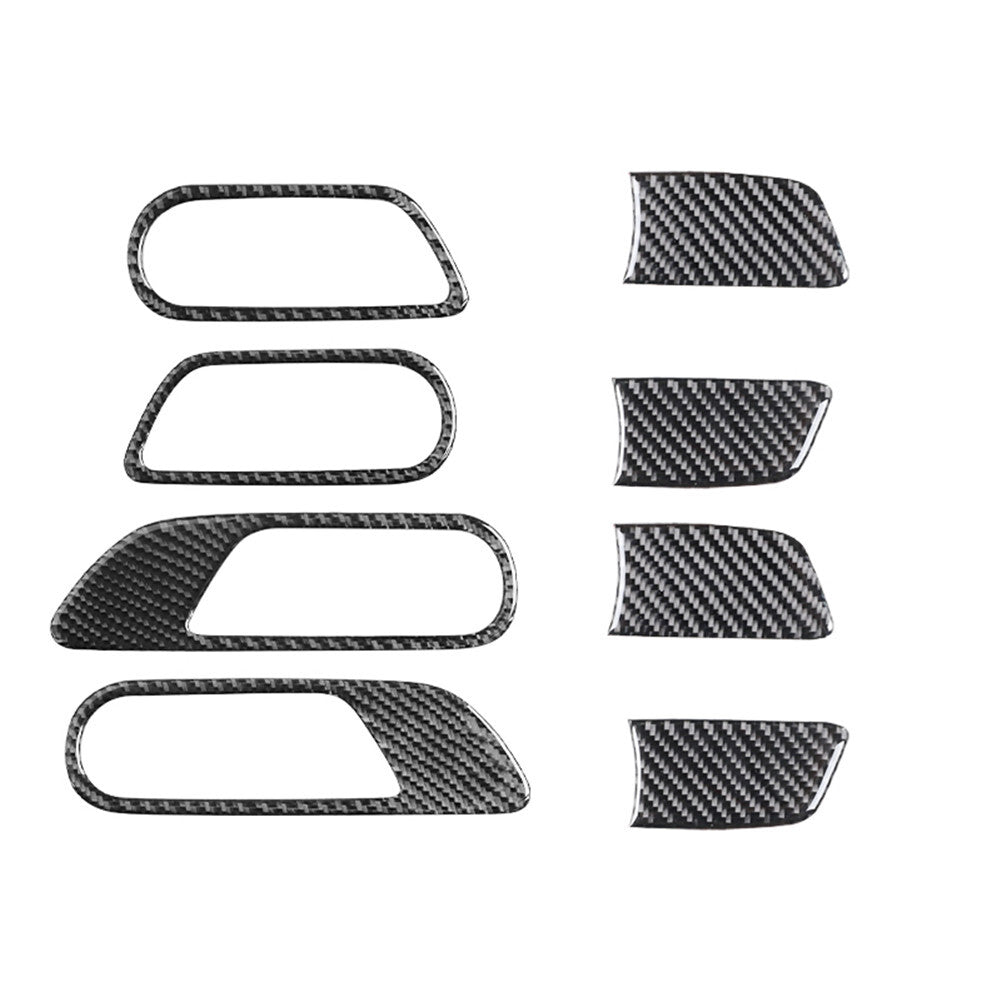8PCS Carbon Fiber Interior Door Handle Cover Trim for Mazda 3 Axela 2010-2013