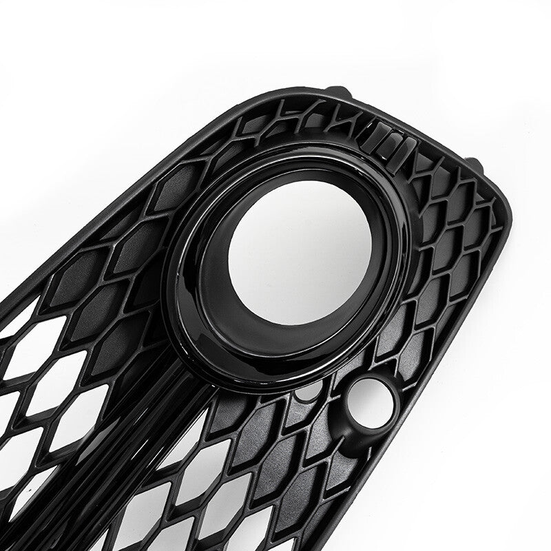 Front bumper fog lights with grilled honeycomb pattern for Audi Q5 Sport S 2013-2017, Black. n