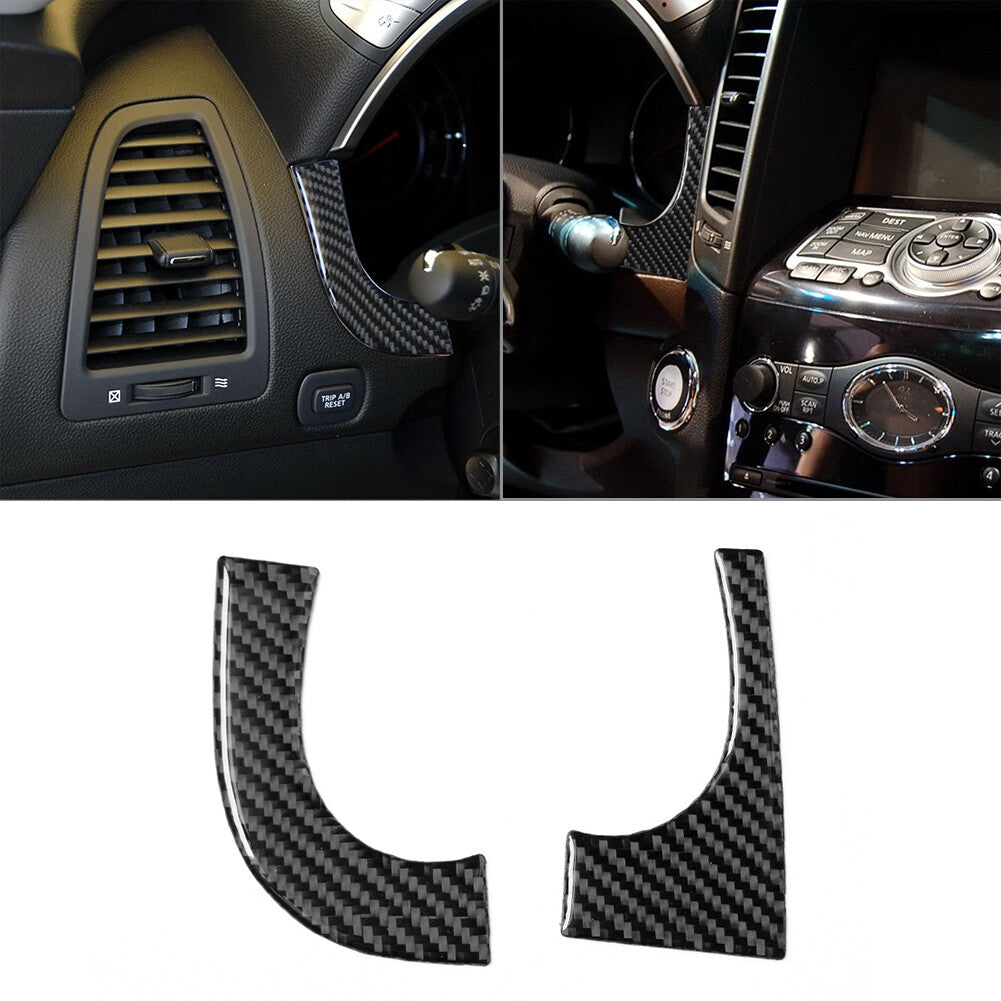 4X Carbon Fiber Navigation Outer Frame Cover for Subaru Legacy Outback 2010-2014 v