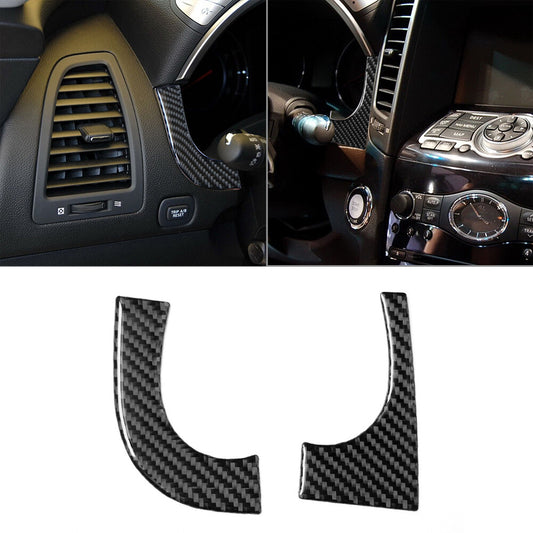 4X Carbon Fiber Navigation Outer Frame Cover for Subaru Legacy Outback 2010-2014 v