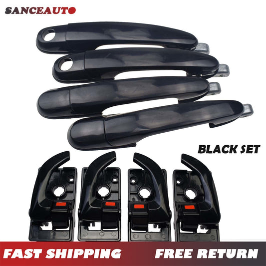 Black exterior door handles, 8-piece set, for Hyundai for Tucson 2.7L and 2.0L models, 2005-2009. Brand new. n