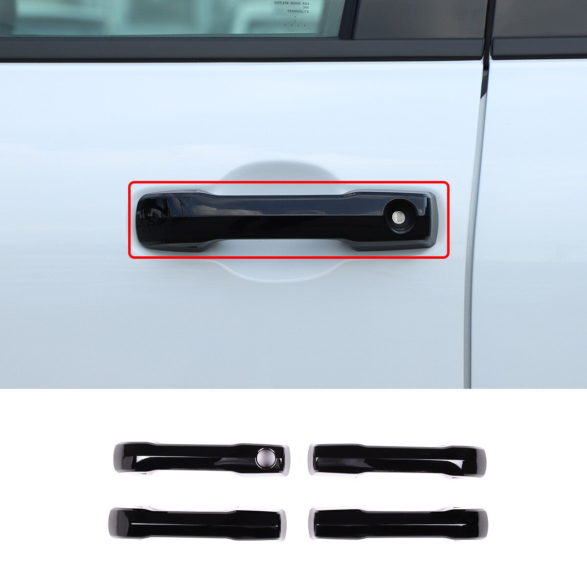 4 Carbon Fiber Center Console Vent Trim Cover for Tacoma 2016 - 21 US- v