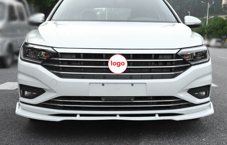 3PCS 19-23 for Volkswagen for Jetta Mk7 Front Bumper Lip Chin Spoiler ABS White