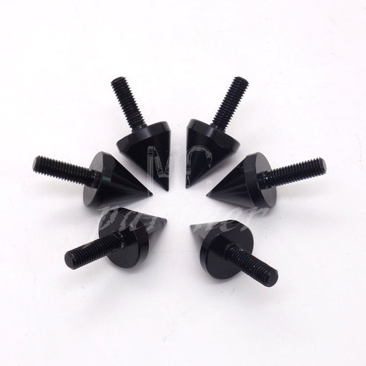 Motorcycle Black Aluminum Spike Bolts For Windscreen Fairings License Plate Bolt Q