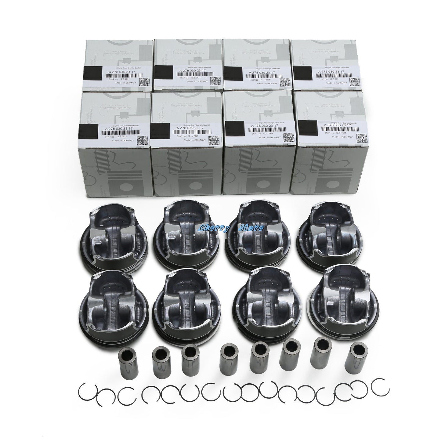 8 pistons and rings fit for Mercedes-Benz CLS500 CLS550 CL500 M278 4.6/4.7L