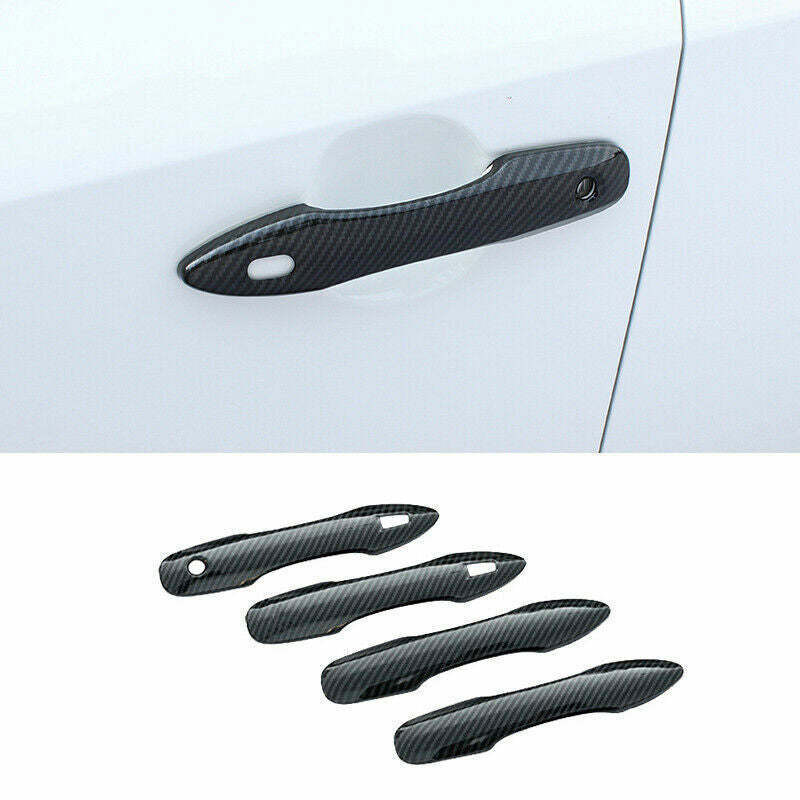 for Toyota for Corolla 2019-2022 Carbon Fiber look Side for Smart Door Handle Cover Trim