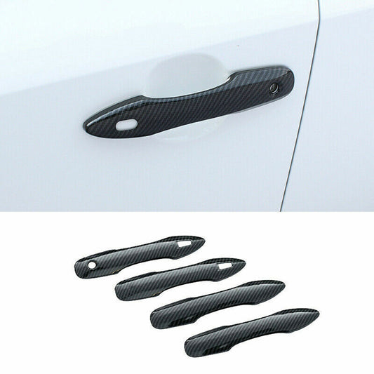 for Toyota for Corolla 2019-2022 Carbon Fiber look Side for Smart Door Handle Cover Trim