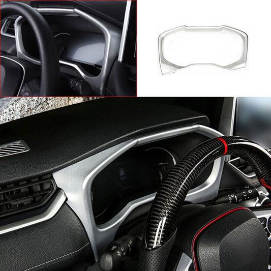 for Toyota RAV4 2019-2023 Silver ABS Interior Dashboard Panel Frame Cover Trim
