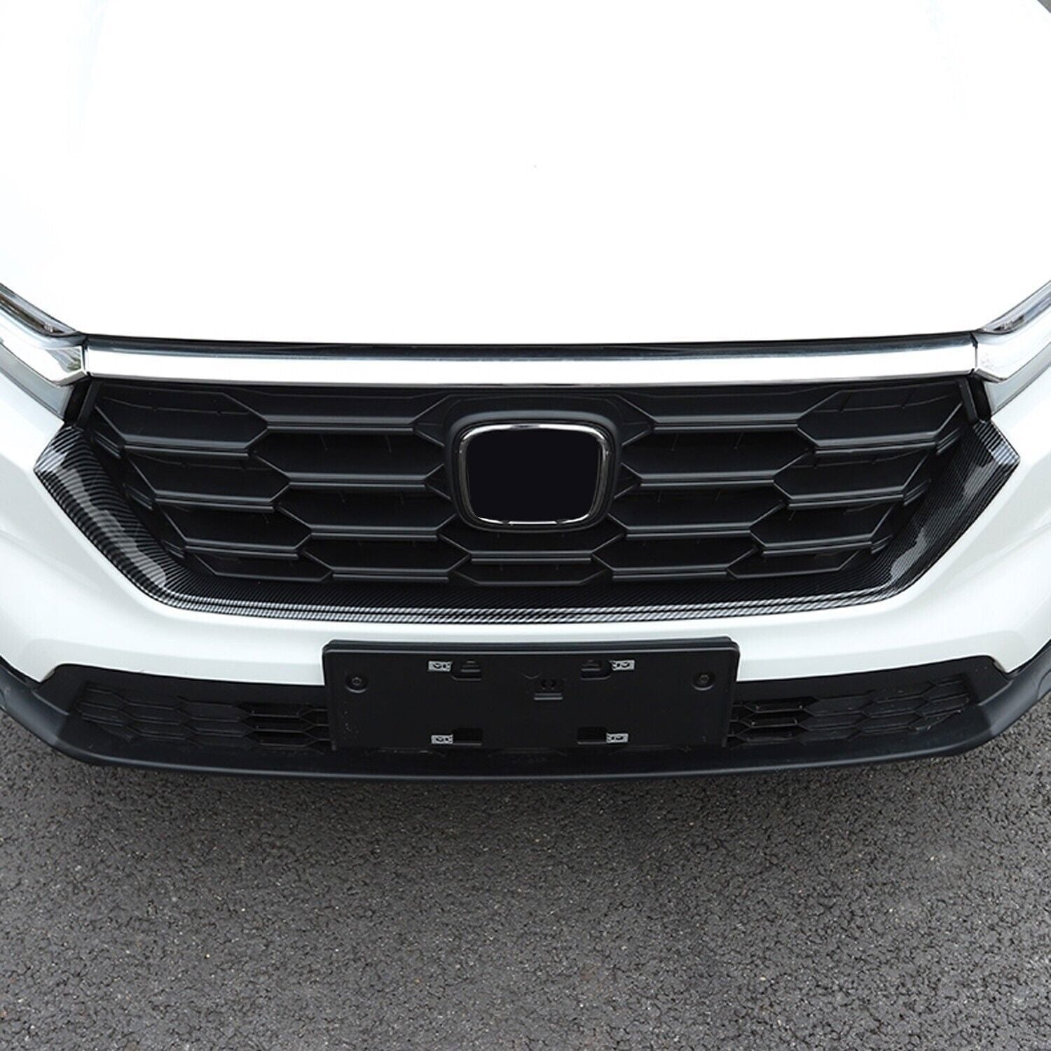 for Honda CR-V 2023-2024 Carbon ABS Front Bumper Grille Lower U Shape Trim Strip n