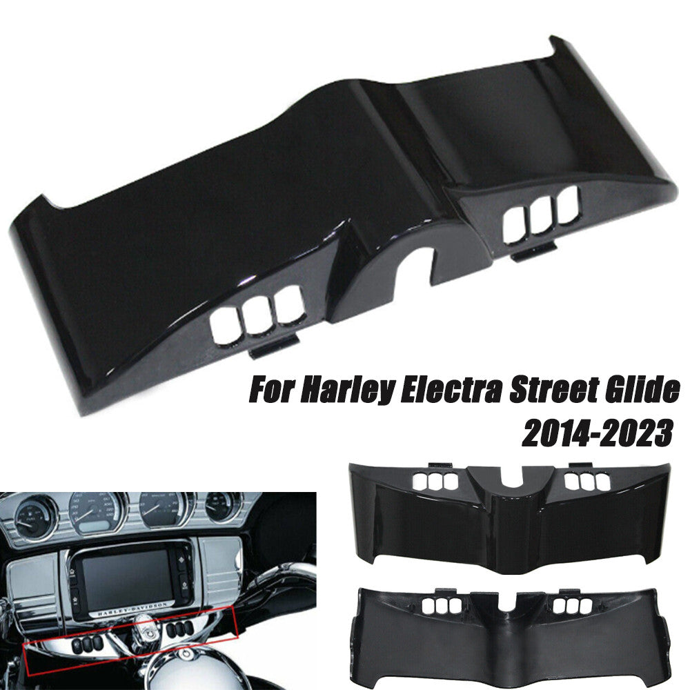 Black internal rectifier switch panel dashboard cover for Harley Street Glide 2014 - 2023 n