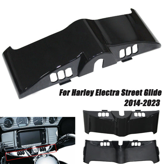 Black internal rectifier switch panel dashboard cover for Harley Street Glide 2014 - 2023 n