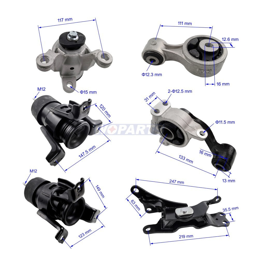 Engine Motor  Trans Mount Fit For 07-12 for Nissan Altima 09-14 Maxima 3.5L A/T